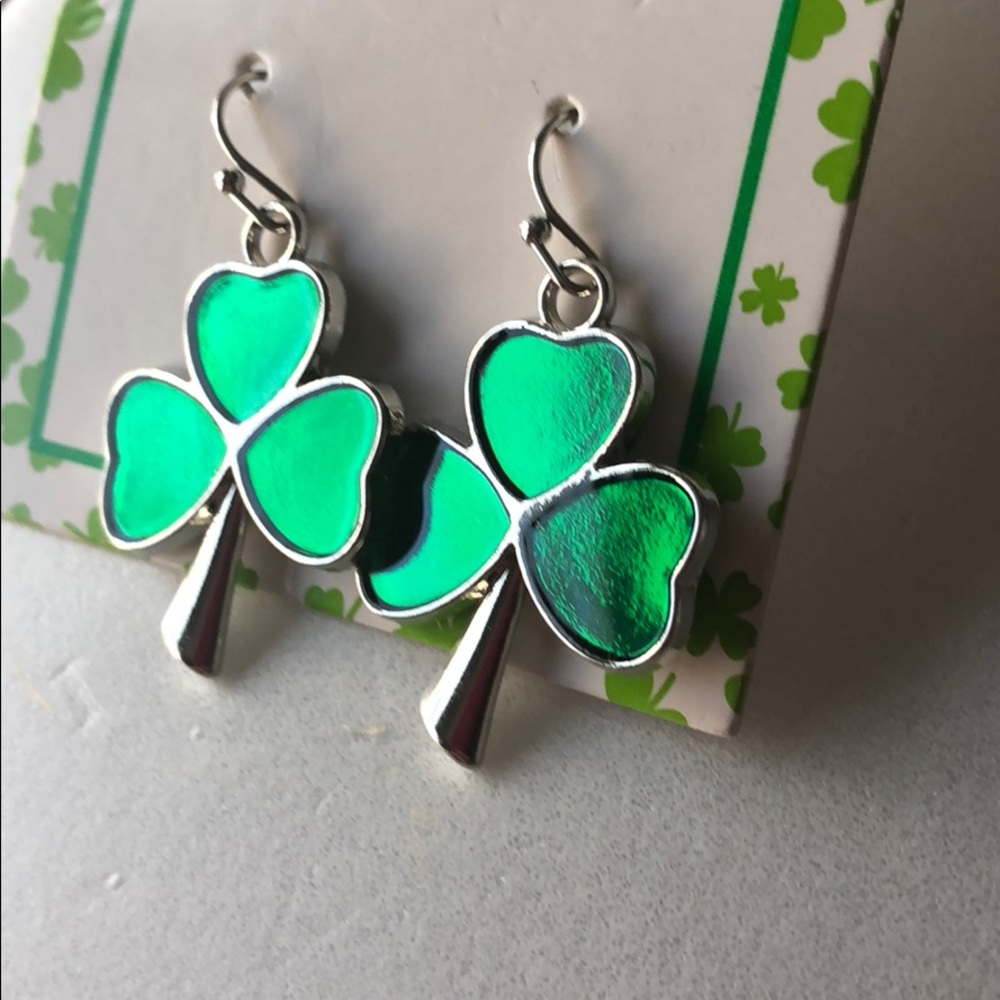 Green earrings